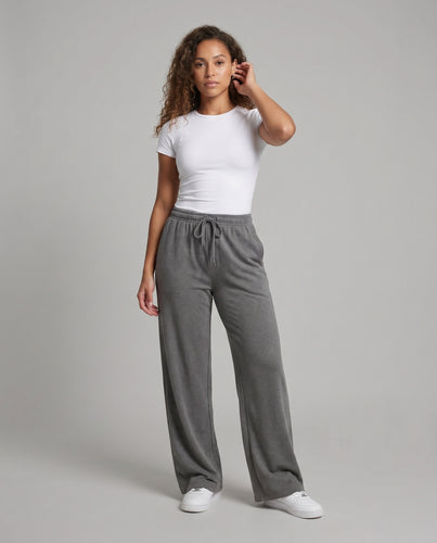Damen Bequeme und legere Jogginghose mit weitem Schnitt und elastischem Bund EB