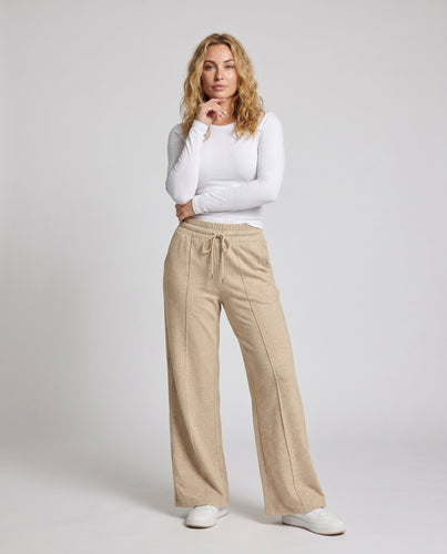 Damen Bequeme und modische Freizeit-Hose mit elastischem Bund und praktischen Taschen EB