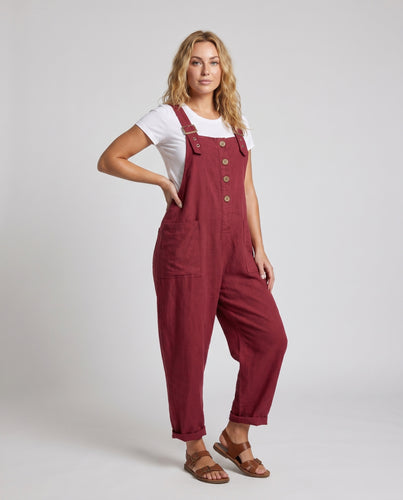 Damen Bequemer und stylischer Latzoverall mit praktischen Taschen EB
