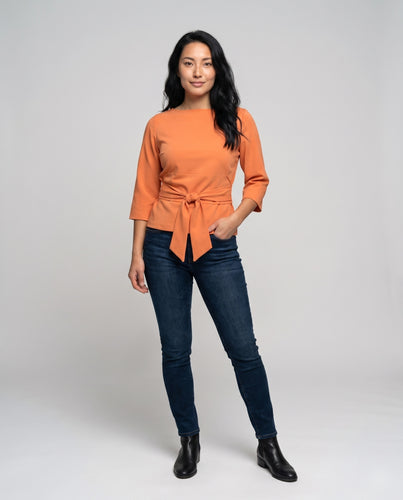 Damen Bluse mit Knoten-Detail und modernem Schnitt EB