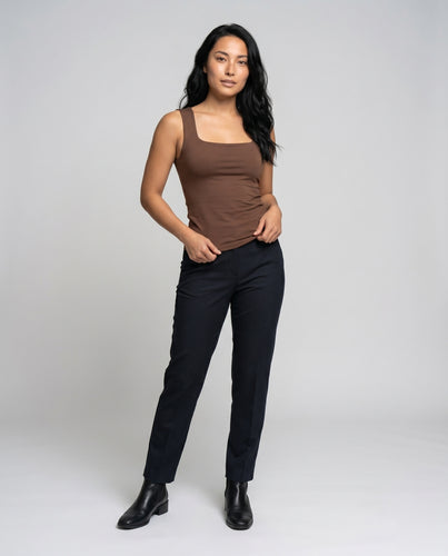 Damen Body mit eckigem Ausschnitt und bequemem Schnitt EB