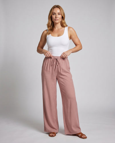 Damen elegante und leichte weite Sommerrhose EB