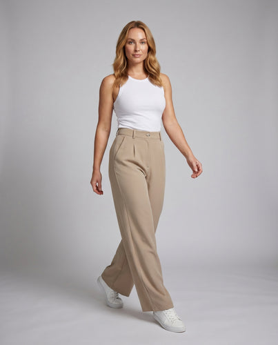 Damen elegante weite Hochbundhose EB