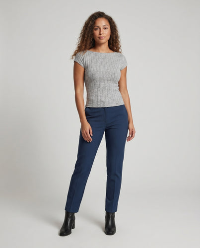 Damen Figurbetontes Ripp-Top EB