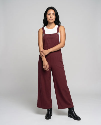 Damen Jumpsuit mit weitem Bein und verstellbaren Trägern EB