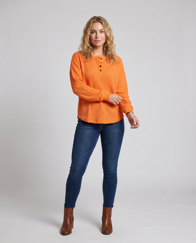 Damen Kurzarm Shirt mit dekorativen Knopfdetails EB