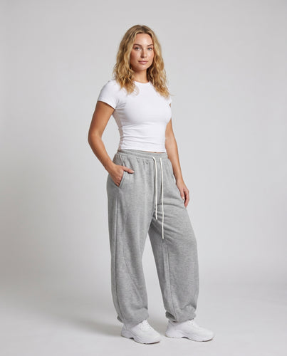Damen Lässige und weite Sweatpants mit elastischem Bund EB