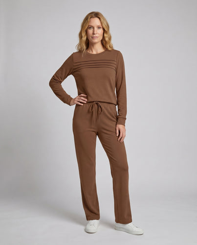 Damen Lässiges Sweat-Set mit weitem Schnitt und modischen Details EB