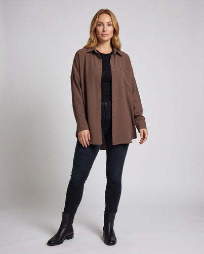 Damen Lockeres und lässiges Hemd mit zeitloser Silhouette EB