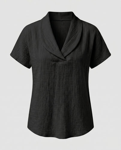 Damen Stilvolle Bluse mit lässigem Kragen EB