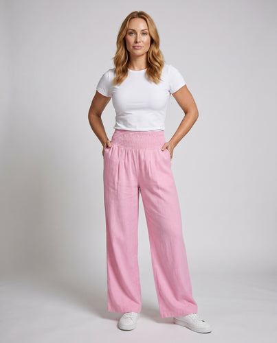 Damen Weite Sommerhose mit elastischem Bund EB