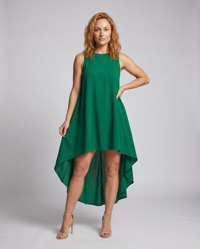 Damen asymmetrisches Sommerkleid mit luftiger Silhouette EB