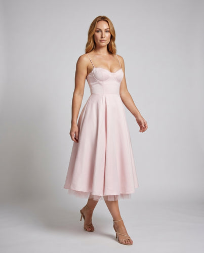 Damen Hochzeitskleid mit elegantem Bustier-Oberteil und voluminösem Rock EB