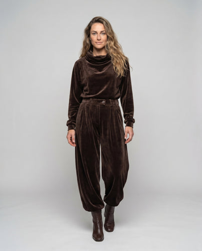 Damen Oversize-Hose mit lässigem Schnitt und hohem Bund EB