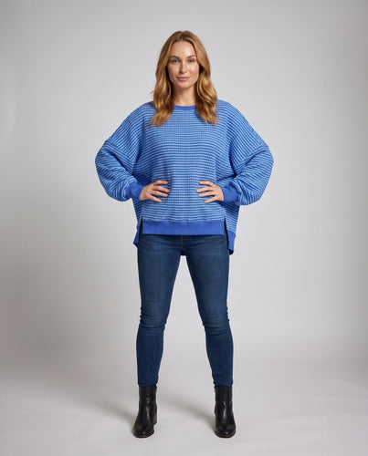 Damen Strickpullover in Oversized-Optik mit modischem Strukturmuster EB