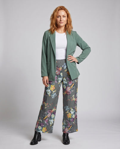 Damen Weite Blumenhose EB