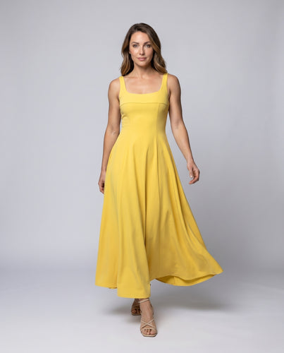 Damen A-linien Kleid mit dekorativem Rückenausschnitt und schwingendem Rock