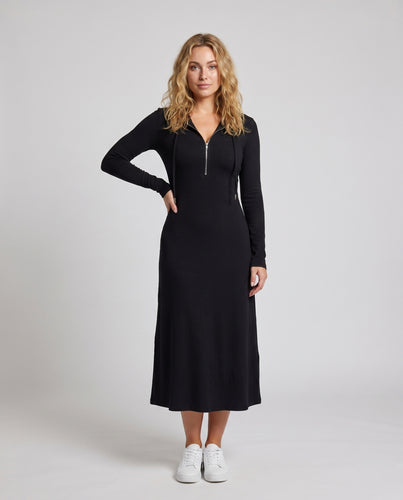 Damen Bequemes Langarmkleid mit figurumspielendem Schnitt
