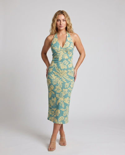 Damen Elegantes Maxikleid mit floralem Spitzenmuster und schmalem Schnitt