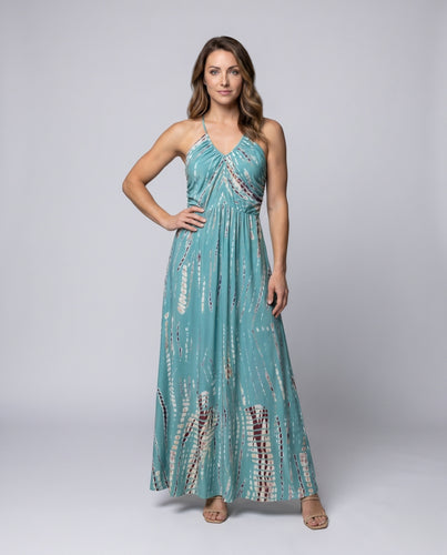 Damen Elegantes Maxikleid mit raffinierten Trägerdetails und fließendem Stoff