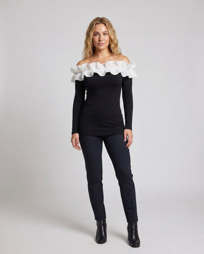 Damen Elegantes Off-Shoulder Minikleid mit Rüschendetails