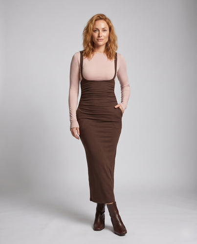 Damen figurbetontes Midi-Kleid