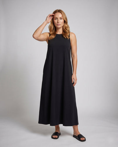 Damen Fließendes Maxikleid mit Cut-Out-Details und schmalen Trägern