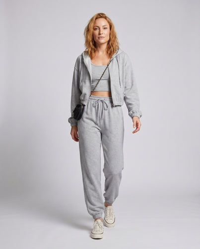 Damen Freizeit-Jogginganzug mit Kapuze und elastischem Bund