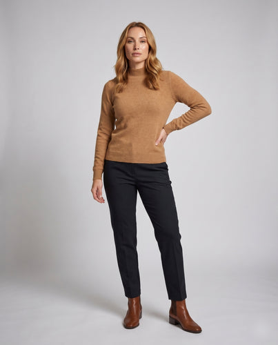 Damen Hochwertiger Strickpullover mit Stehkragen