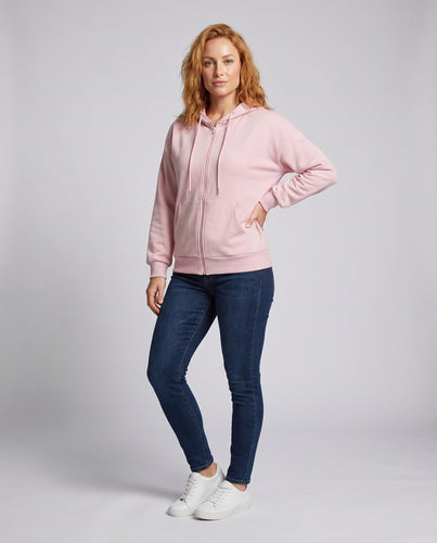 Damen Kapuzenpullover mit Reißverschluss und Kängurutaschen