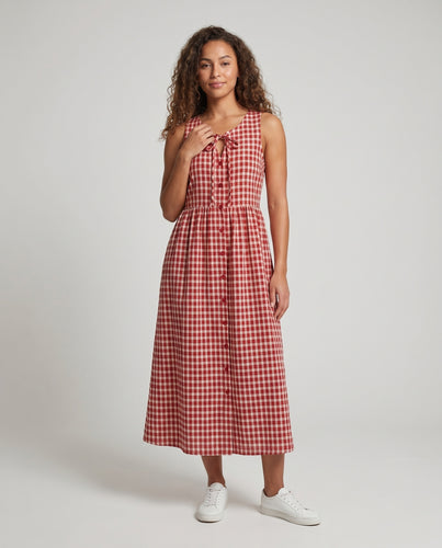 Damen Karomuster Freizeitkleid