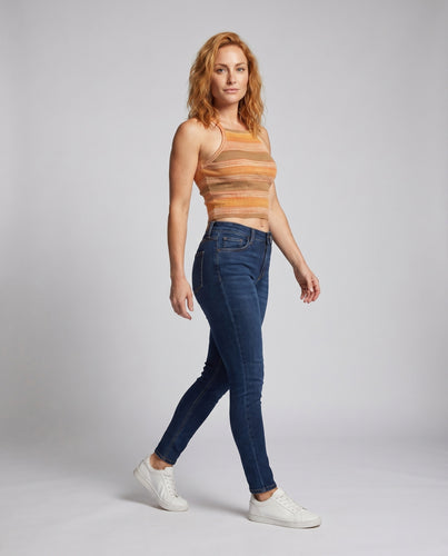 Damen Kurzes Stricktop mit trendy Rippstruktur