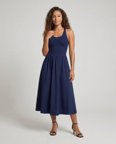 Damen Langes Maxikleid mit schmalem Oberteil und voluminösem Rock