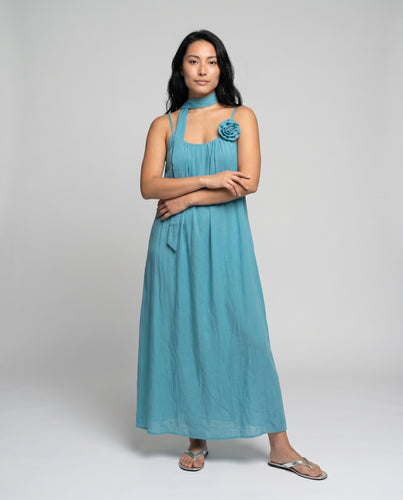 Damen Langes Sommerkleid mit raffinierten Blumendetails