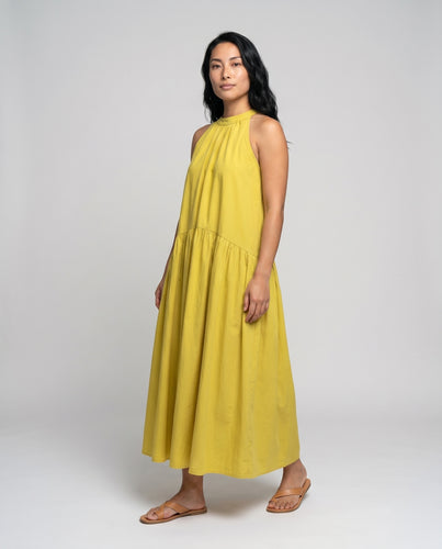 Damen Langes Sommerkleid mit zusätzlichem Volant