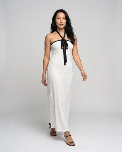 Damen Langes Trägerkleid mit eleganter Schleifenbindung