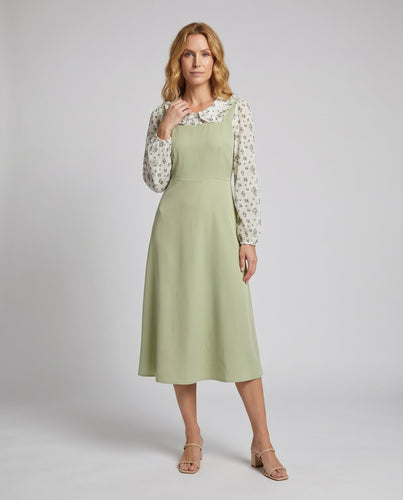 Damen Lässiges Maxikleid mit floralem Design und eleganten Ärmeln