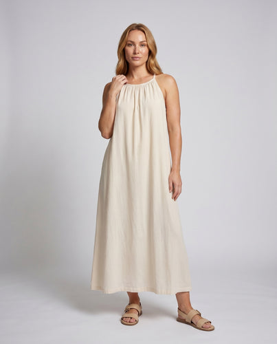 Damen lässiges Sommerkleid mit verstellbaren Spaghettiträgern und fließendem Schnitt