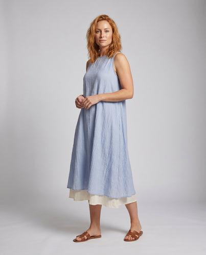 Damen Luftiges Lagenkleid mit plissierten Details