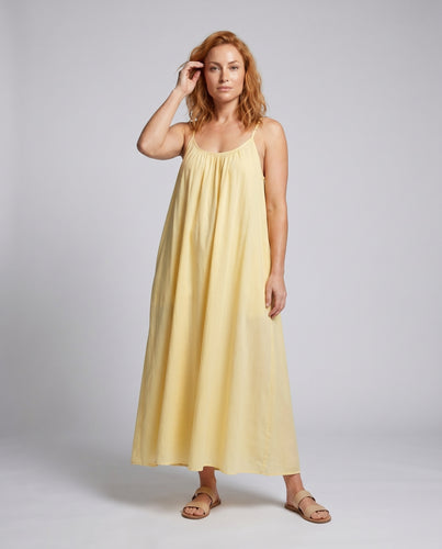 Damen luftiges Maxikleid mit feinen Spaghettiträgern