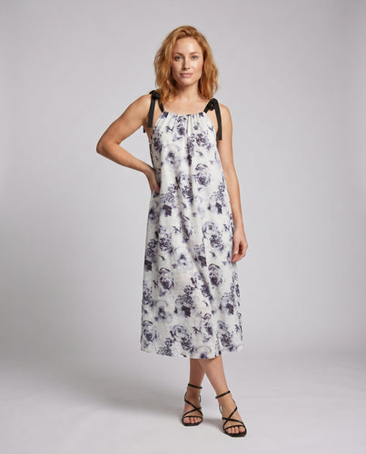Damen Luftiges Maxikleid mit floralen Print und zarten Trägerdetails