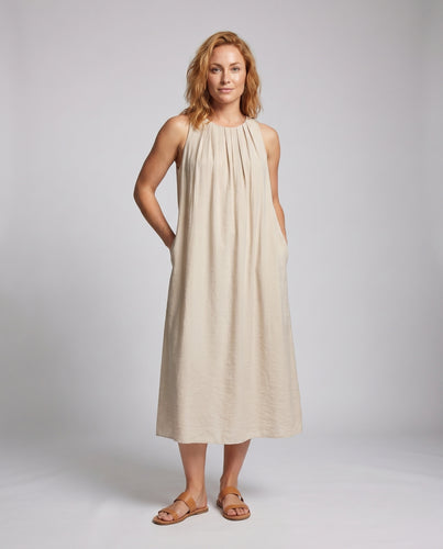 Damen Luftiges Maxikleid mit hohem Schnitt und A-Linien-Silhouette