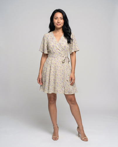 Damen luftiges Sommerkleid mit floralem Muster