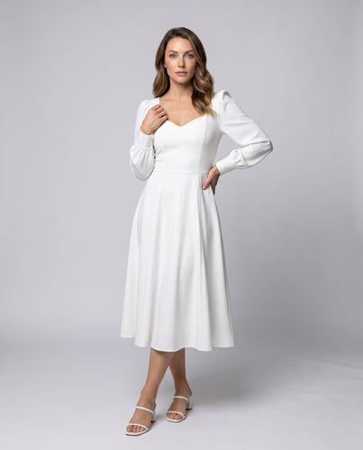 Damen Maxikleid mit schickem V-Ausschnitt und langen Ärmeln