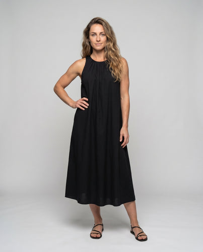 Damen Maxikleid mit schulterfreier Optik und fließendem Schnitt