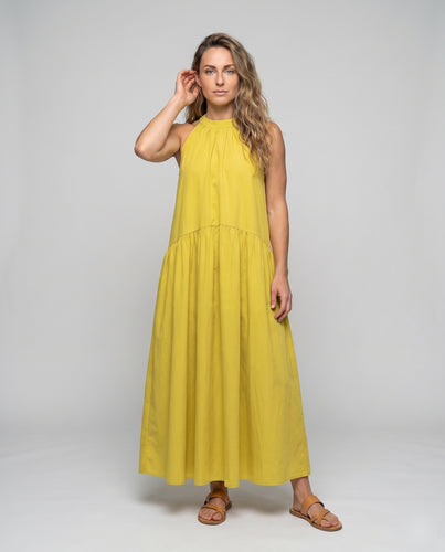 Damen Maxikleid mit schwingendem Rock und eleganten Trägern