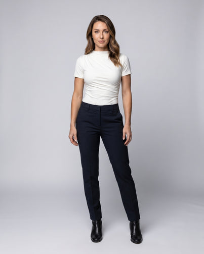 Damen Body mit eleganter Raffung EB