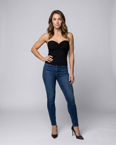 Damen Oberteil mit raffinierter Knoten-Optik und gepolstertem Bustier EB