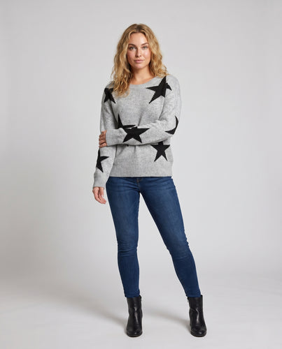 Damen Pullover mit trendigem Sternen-Design EB