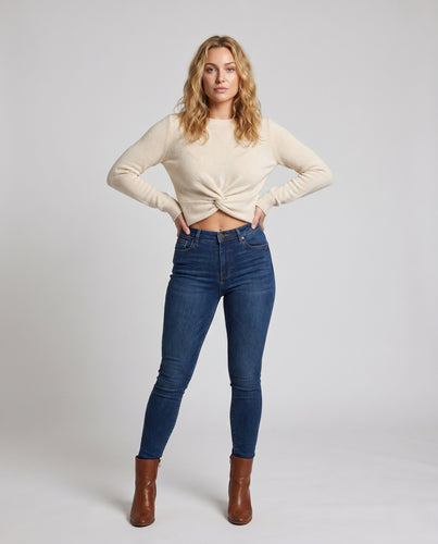 Damen Strickpullover mit modischem Knoten-Detail EB